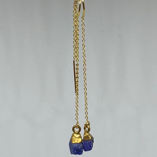 Oorbellen lapis lazuli — 14/20 gold filled